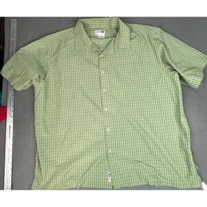 Vintage Rei Coop Camp Shirt Mens XXL Lightweight Outdoor Gingham Plaid Work